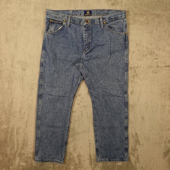 Wrangler Men’s 47MWZ Regular Fit Cowboy Cut Jeans Blue Size 36x30 - Picture 1 of 12